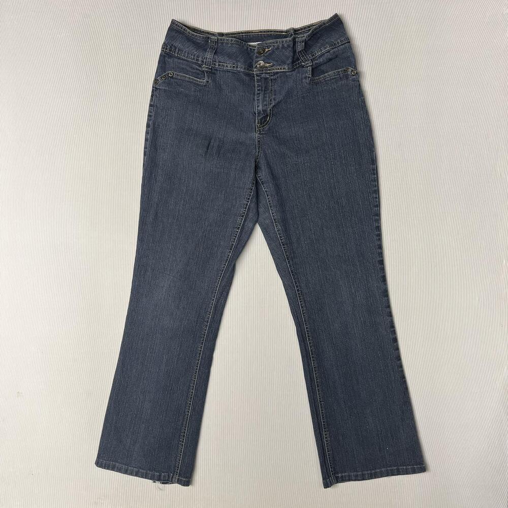 Cato Jeans Womens 14 Blue Medium Wash High Rise Bootcut Denim Pockets 32x29